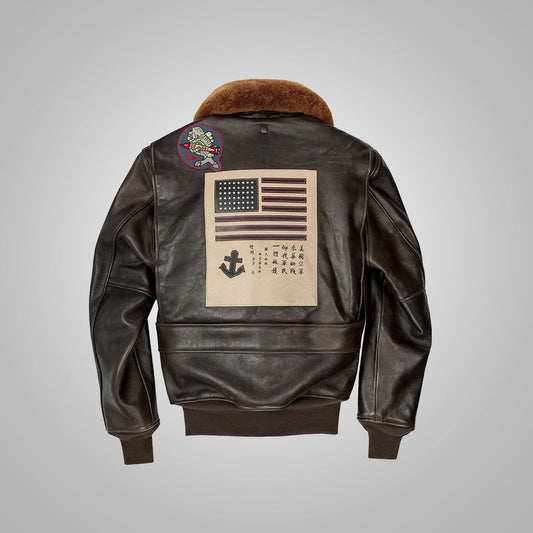 Maverick Inspired Men’s G-1 Aviation Bomber Jacket – Flight Leather Design | Leather Elites