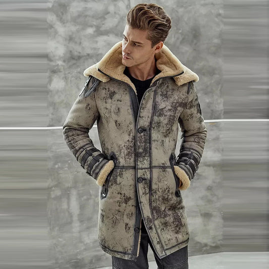 Men Black B3 Aviation Jacket – Waxed Leather Flight Outerwear | Leather Elites