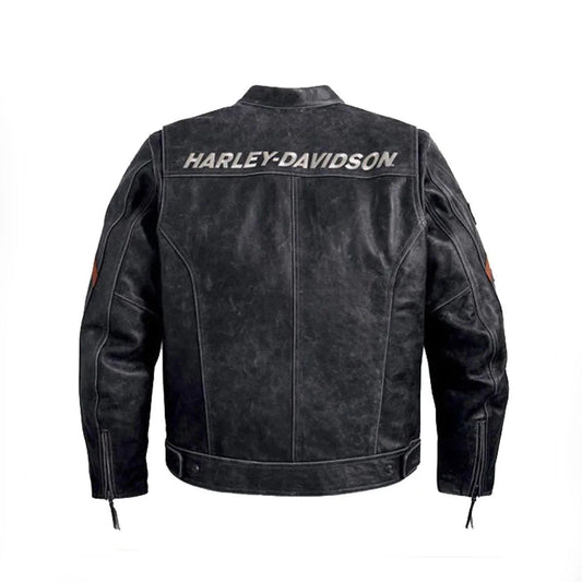 Harley Davidson Black Boxford Leather Jacket