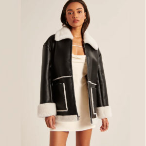 Black Women B3 RAF Aviator Leather Jacket