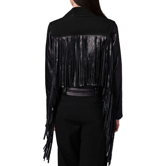 Evie Fringe Moto Leather Jacket