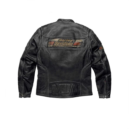 Mens Harley Davidson Classic Motorcycle Leather Jacket