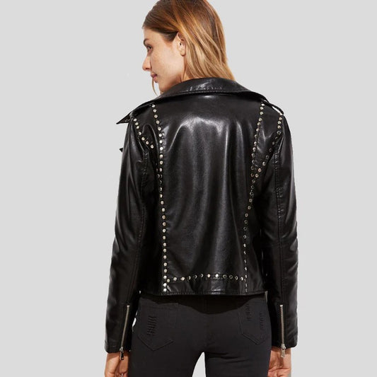Rubi Shining Black Leather Jacket