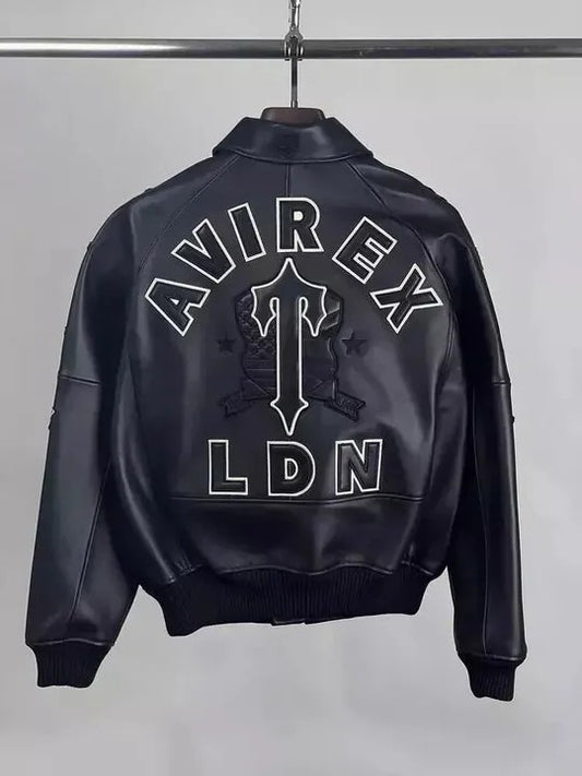 Trapstar x Avirex Men’s Black Bomber Jacket