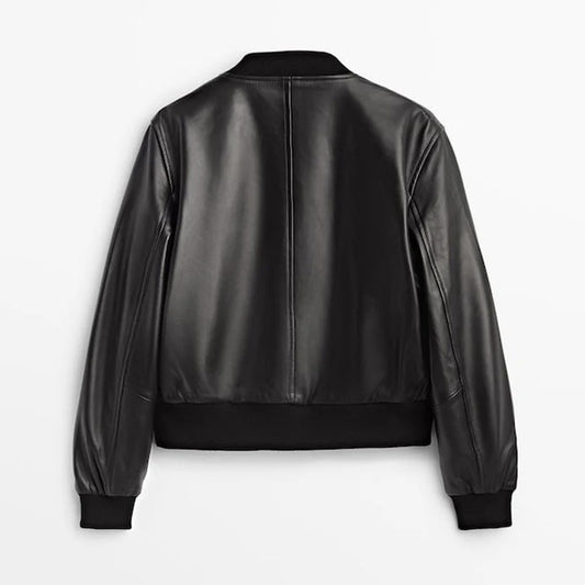 Women's Black RAF Aviator  Bomber Leather Jacket